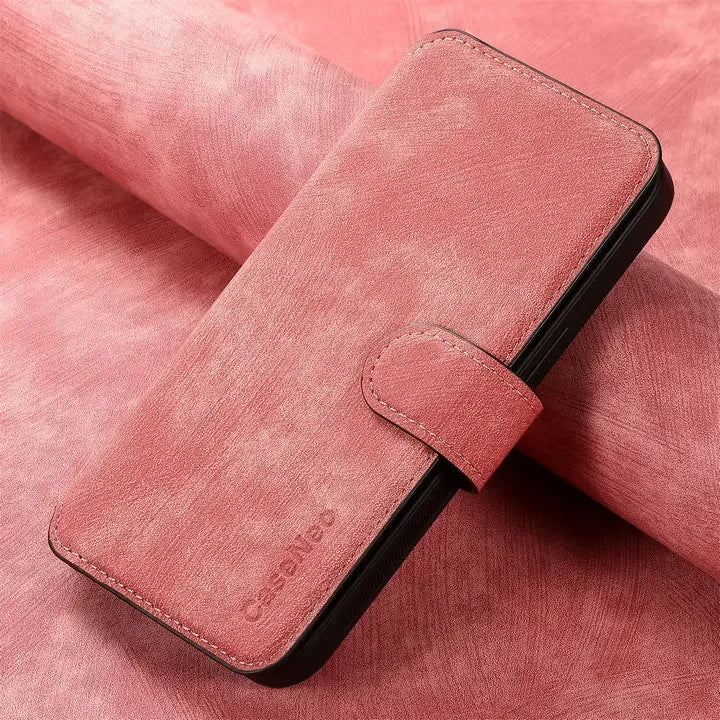 Pink 2-in-1 detachable RFID magnetic leather card holder wallet case for Google Pixel 11, 10 and 9 series