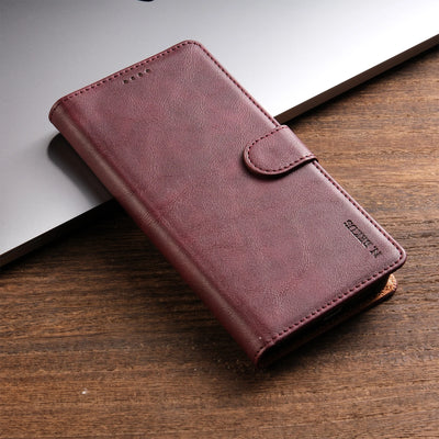 Red classic magnetic leather flip wallet case for Samsung Galaxy A72, A53, A52, A34, A33, A32, A14 and A13