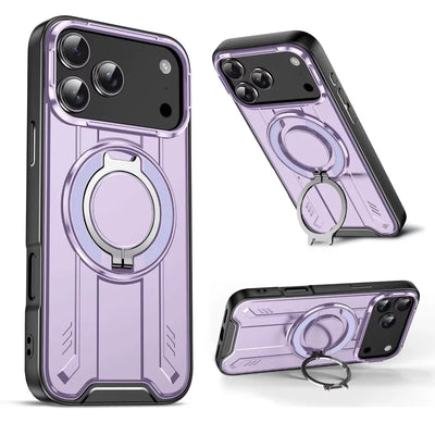 PureGuardCases 360° Rotate Stand iPhone Case – MagSafe Shockproof Armor Cover