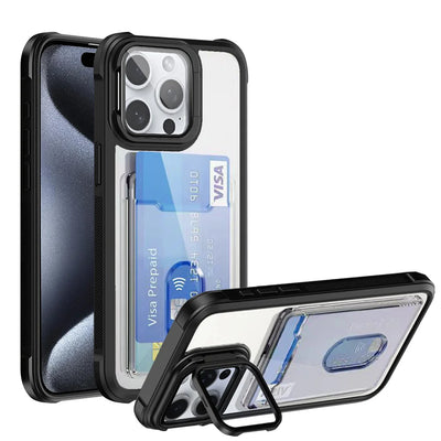 Clear Card Case iPhone 11-18, Black
