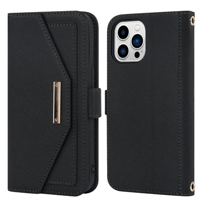PureGuardCases Crossbody Wallet iPhone Case – Magnetic Stand Mirror Card Holder Cover
