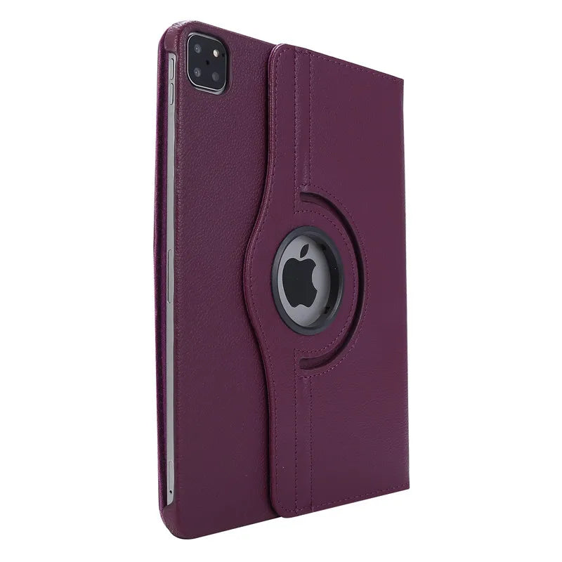 PureGuardCases 360° Rotating Leather Stand Case for iPad