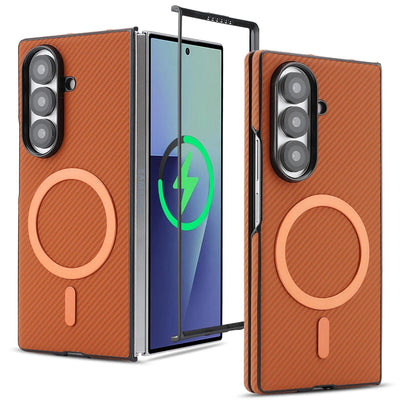 PureGuardCases Carbon Fiber Magnetic Case for Samsung Galaxy Z Fold