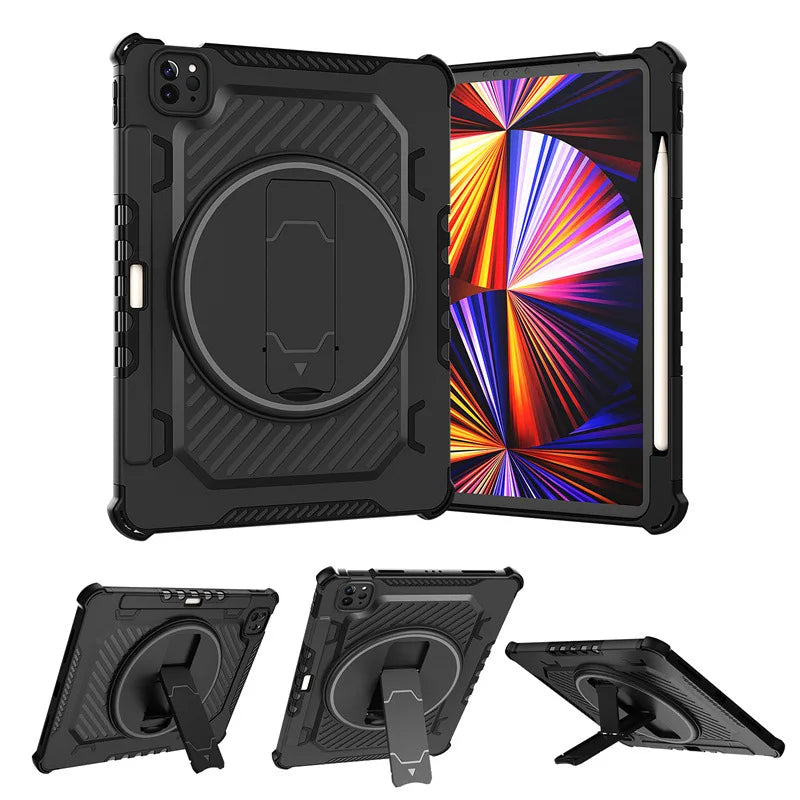 PureGuardCases 360° Kickstand Rugged Case for iPad