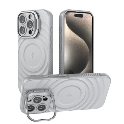 PureGuardCases Ripple Matte Armor iPhone Case – MagSafe Camera Stand Protective Cover
