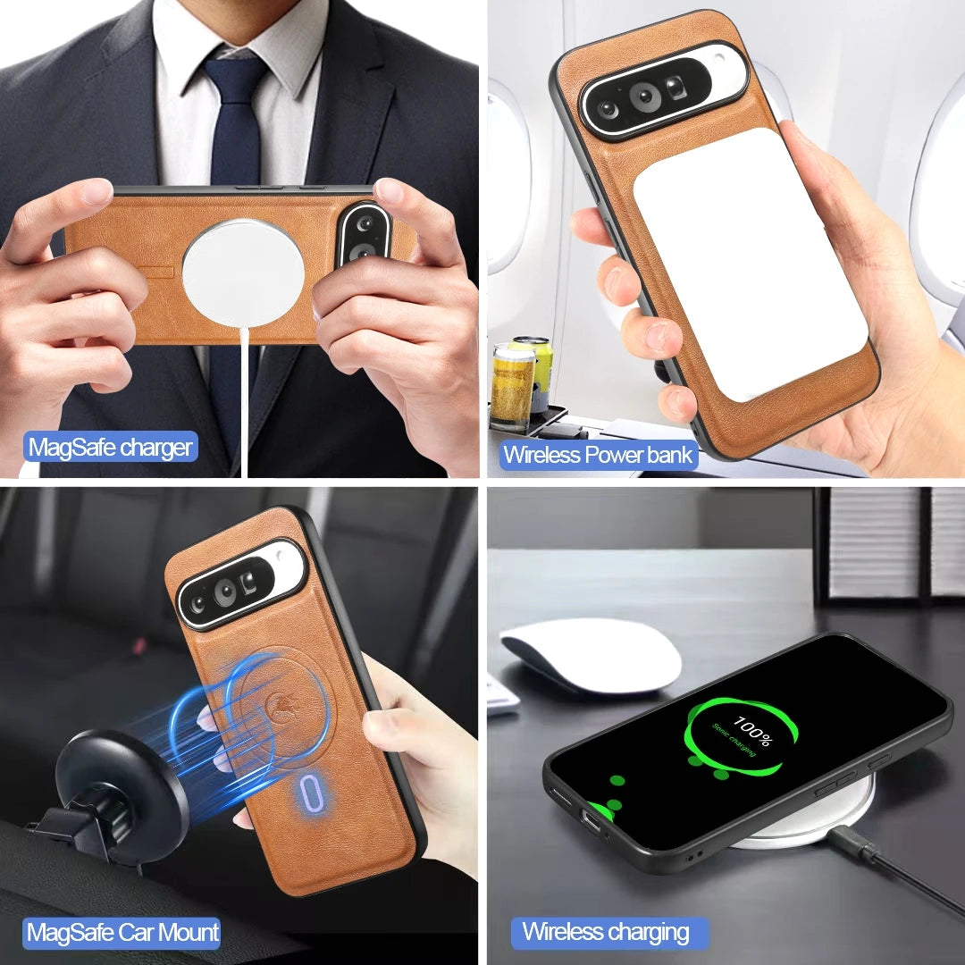 PureGuardCases 2-in-1 Detachable Leather Wallet Case for Google Pixel