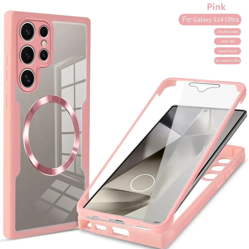 PureGuardCases 360° Full-Body Clear Case for Samsung Galaxy