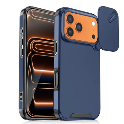 Slide Camera Rugged Case iPhone 11-18, Blue