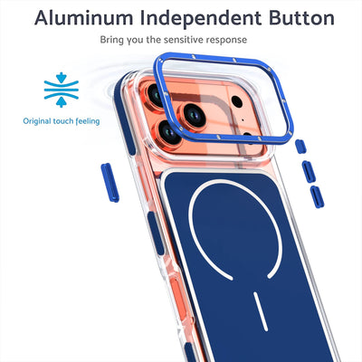 PureGuardCases Luxury Two-Tone Clear iPhone Case – Strong Magnetic MagSafe Cover