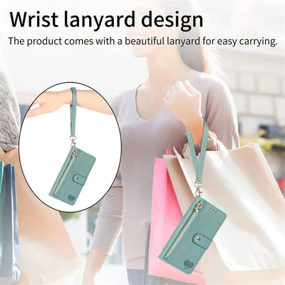 Zipper Wallet Case with Wrist Strap for Google Pixel 10-6 - Product View 6