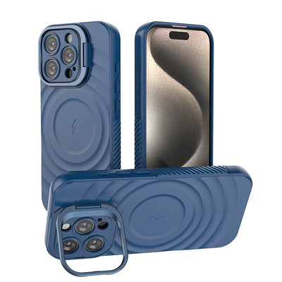 PureGuardCases Ripple Matte Armor iPhone Case – MagSafe Camera Stand Protective Cover