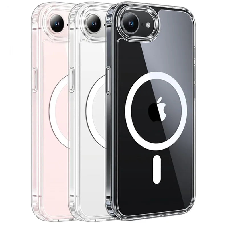 PureGuardCases Clear Magnetic iPhone Case – MagSafe Transparent Cover