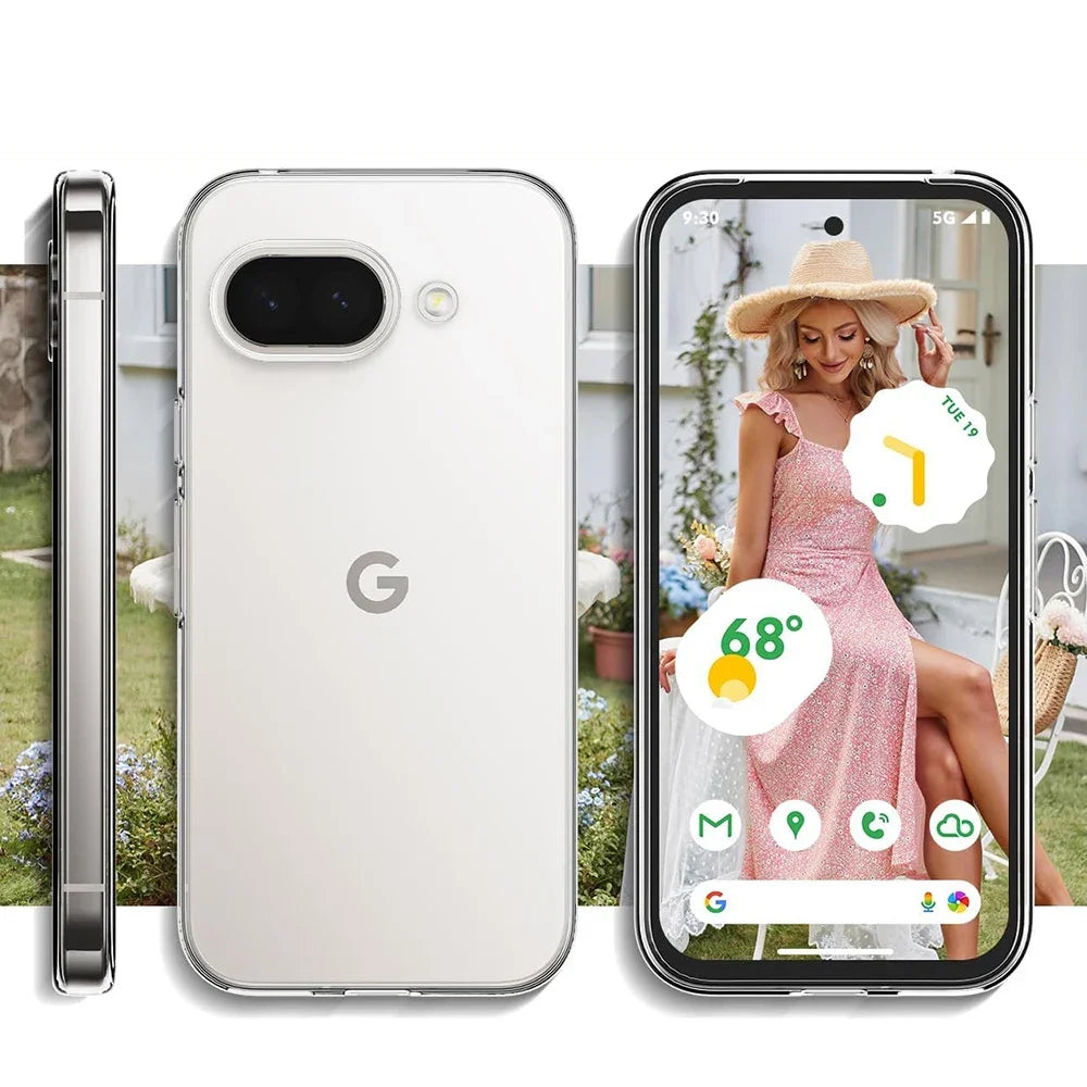 PureGuardCases Clear Shockproof Silicone Case for Google Pixel