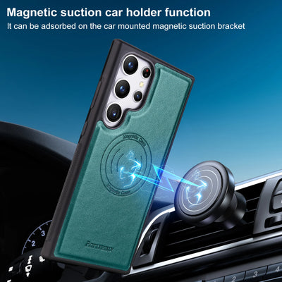 2-in-1 Detachable MagSafe Magnetic Card Holder Leather Case for Samsung Galaxy S26 Ultra, S26 Plus, S26 & A Series - image 5