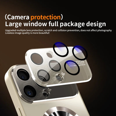 PureGuardCases Titanium Matte iPhone Case – Magnetic MagSafe Lens Protection Cover