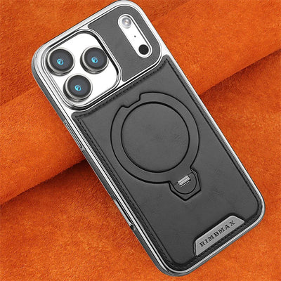 PureGuardCases Rotating Leather Stand iPhone Case – MagSafe Shockproof Cover