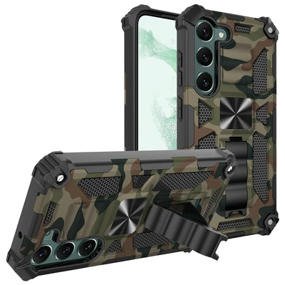 PureGuardCases Camouflage Armor Kickstand Case for Samsung Galaxy