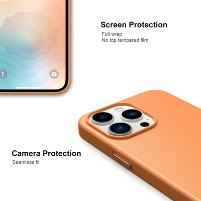 PureGuardCases Premium Leather iPhone Case – MagSafe Shockproof Cover