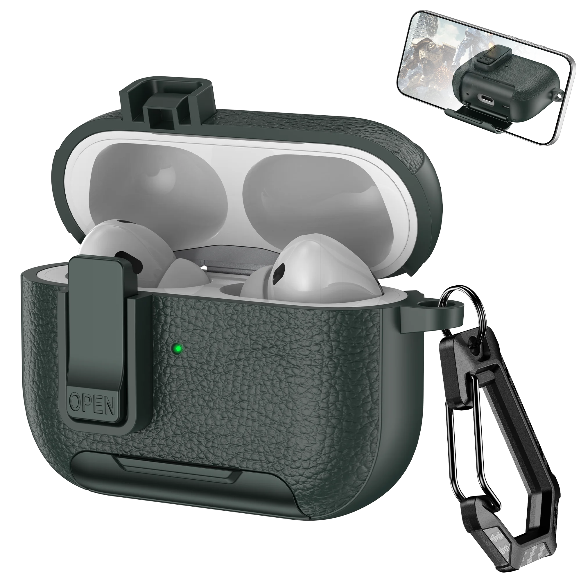 PureGuardCases Phone Stand Shockproof Case for AirPods