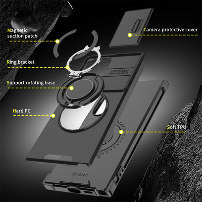 Slide Camera Cover Ring Stand Case for Samsung Galaxy S & A - Product View 5