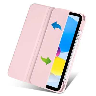 PureGuardCases Clear Back Trifold Case with Pencil Holder for iPad