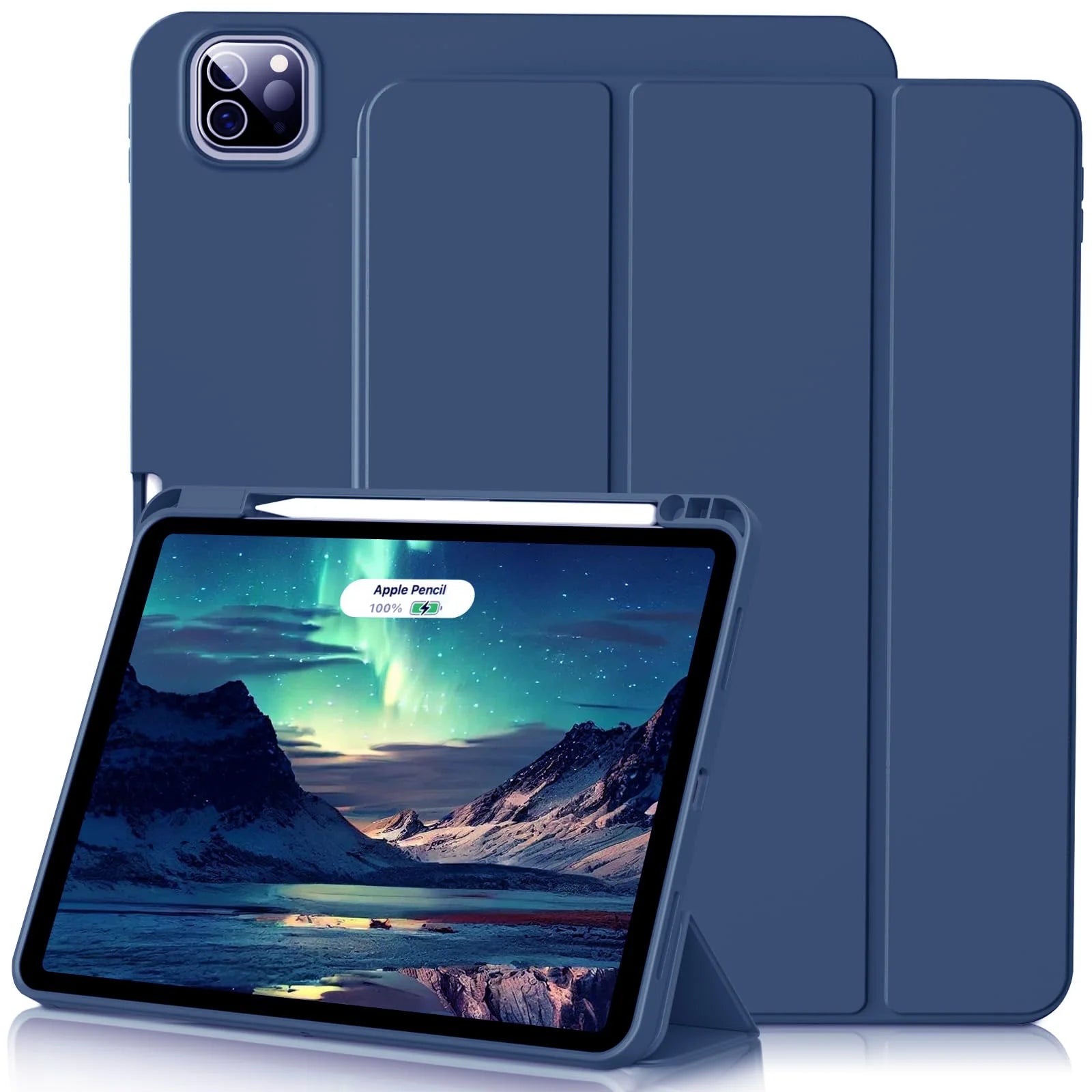 PureGuardCases Smart Folio Case with Pencil Holder for iPad