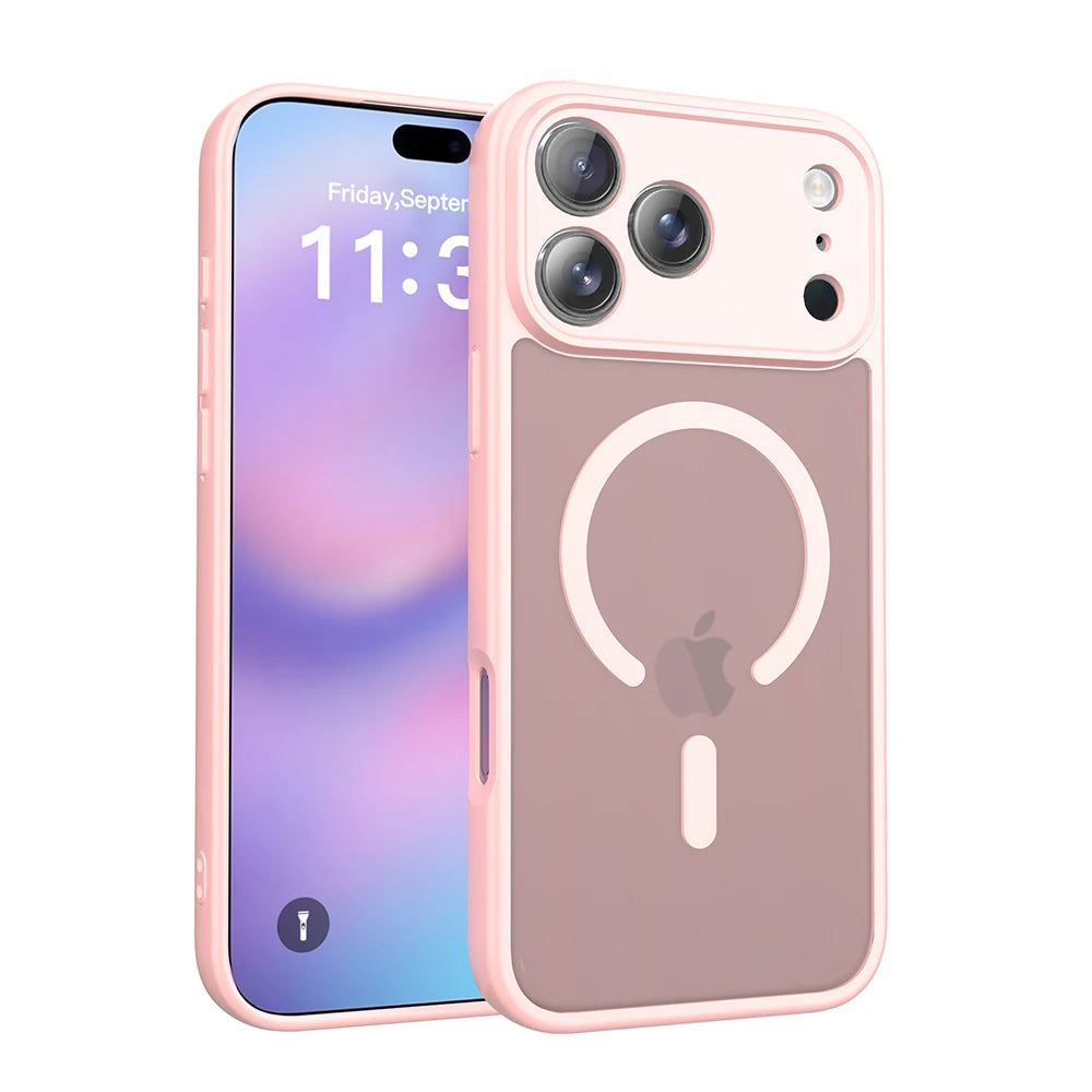 PureGuardCases Matte Translucent iPhone Case – MagSafe Shockproof Cover