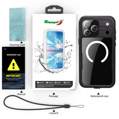 PureGuardCases IP68 Waterproof iPhone Case – MagSafe Diving & Swimming Protective Cover