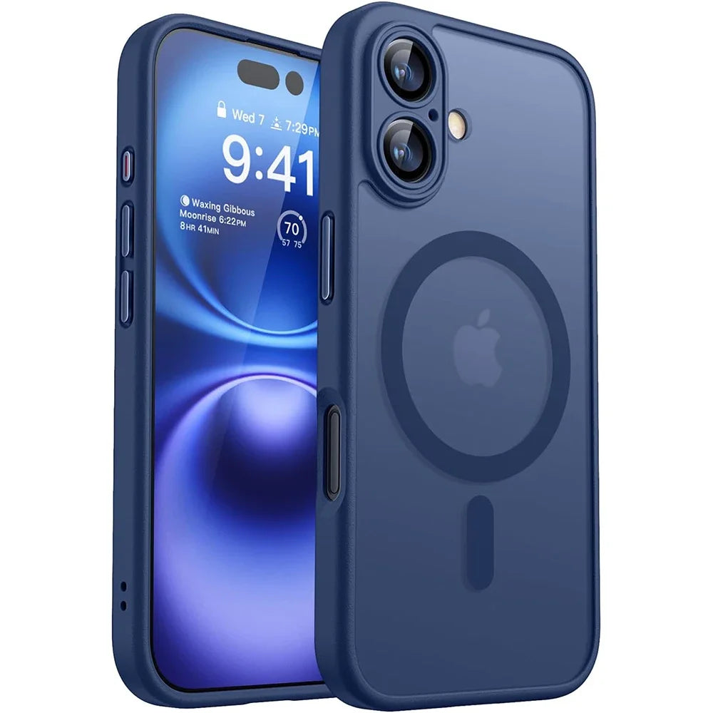 PureGuardCases Luxury Matte Translucent iPhone Case – MagSafe Shockproof Cover