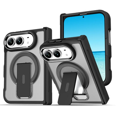 Matte Hinge Stand Case iPhone Duo, Black