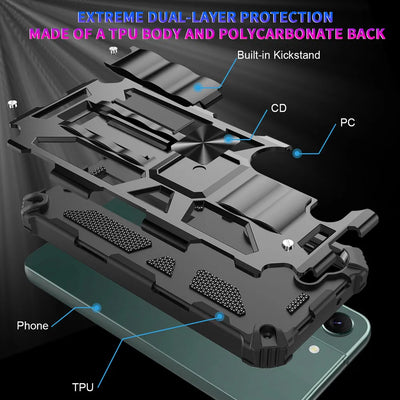 PureGuardCases Camouflage Armor Kickstand Case for Samsung Galaxy