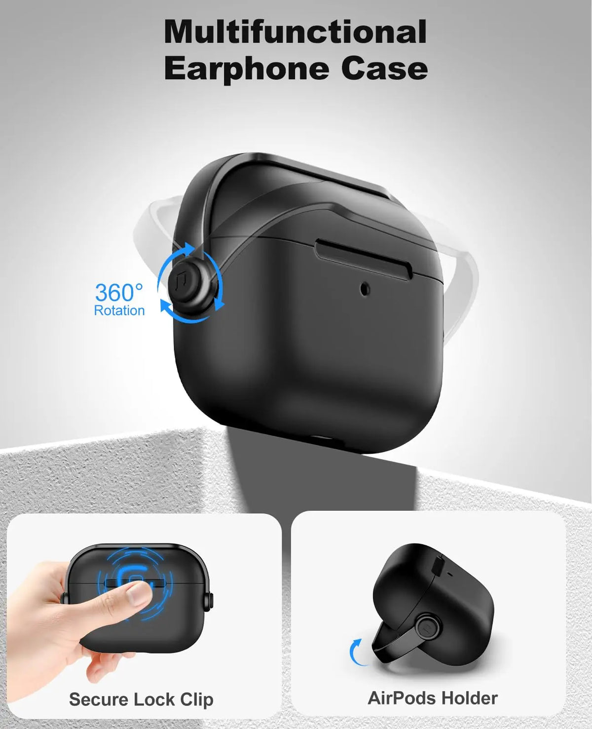Secure Lock Case AirPods 4 & Pro, lock latch view