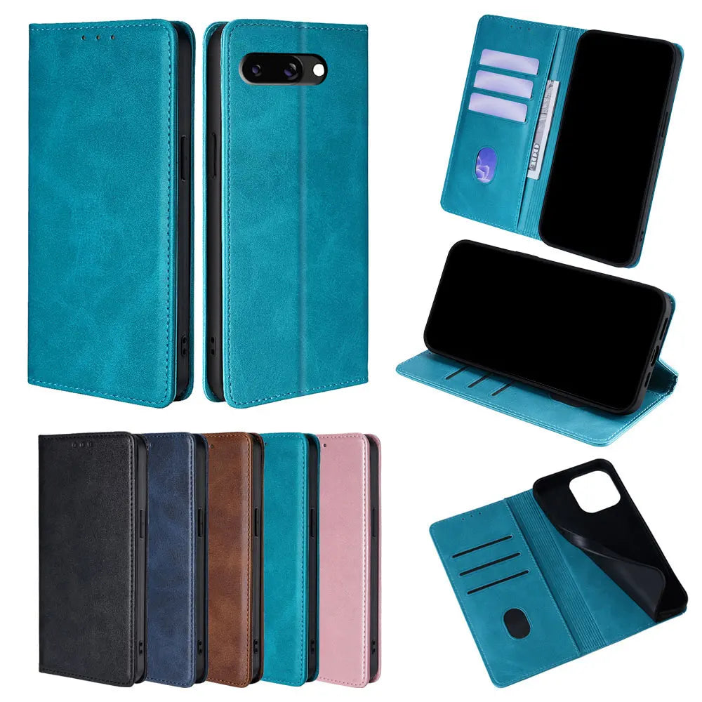 PureGuardCases Business Magnetic Leather Wallet Case for Google Pixel