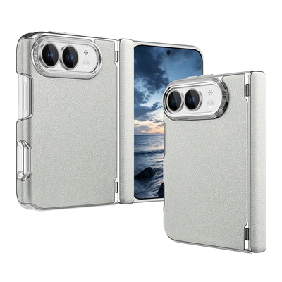 Lychee Leather Hinge Case for iPhone Duo, Magnetic Axle - Product View 10