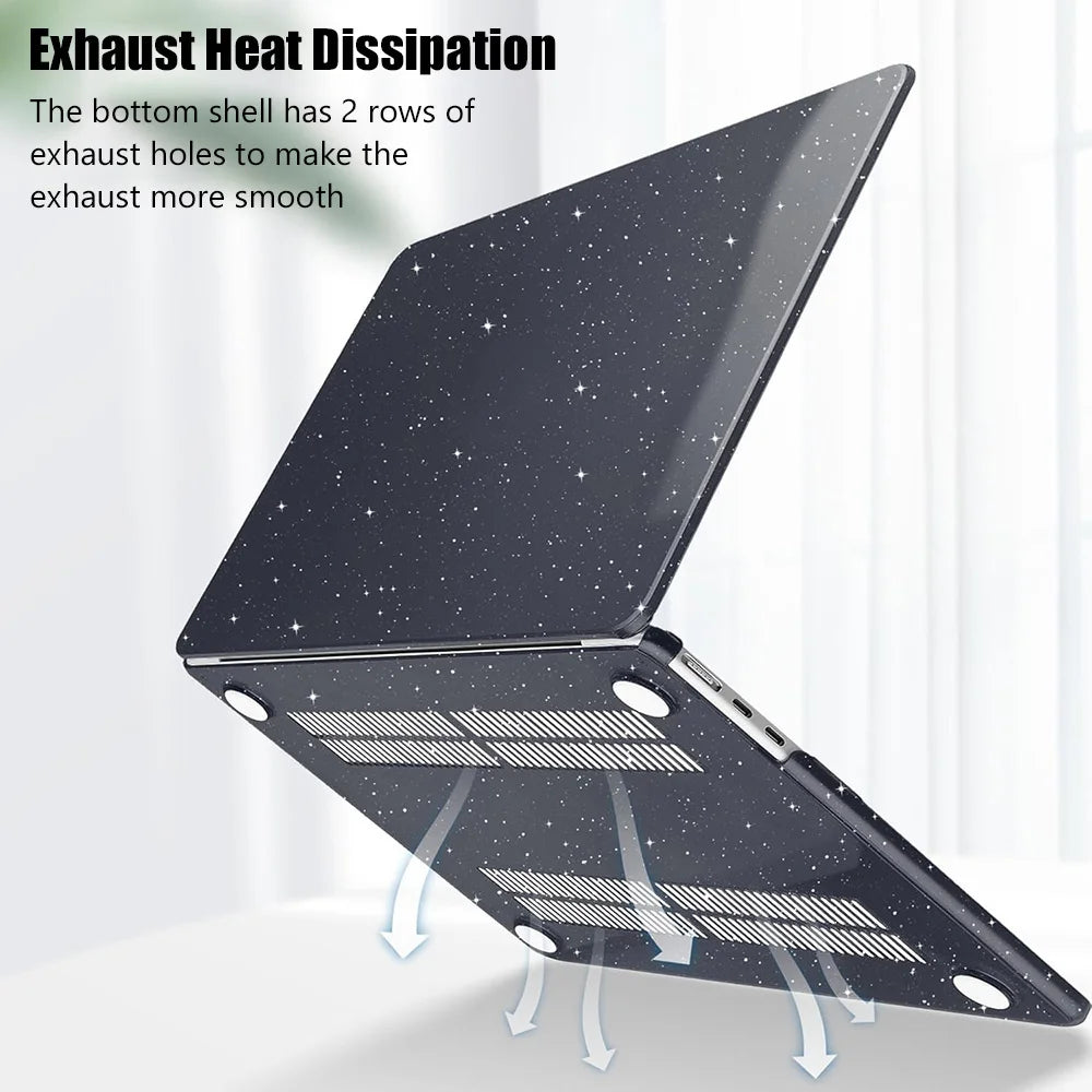 PureGuardCases Glitter Protective Case for MacBook Air & Pro