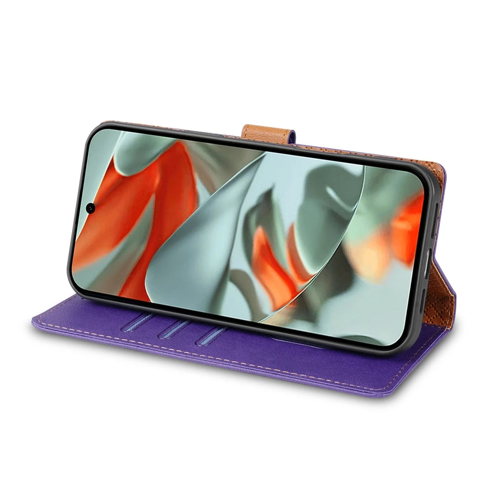 PureGuardCases Leather Wallet Case for Google Pixel