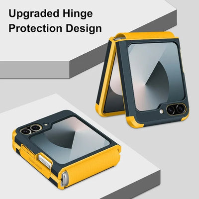 PureGuardCases Upgraded Hinge Protection Case for Samsung Galaxy Z Flip