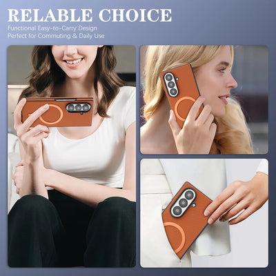 PureGuardCases Carbon Fiber Magnetic Case for Samsung Galaxy Z Fold