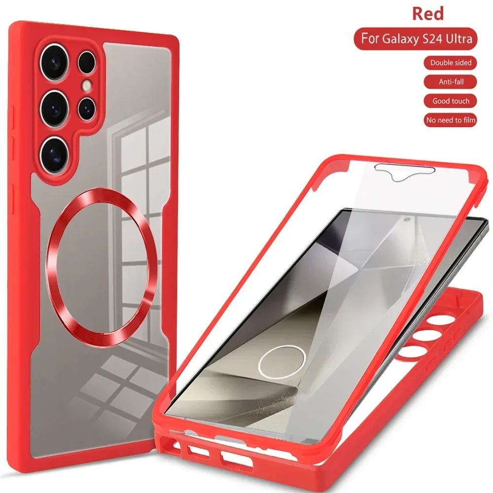 PureGuardCases 360° Full-Body Clear Case for Samsung Galaxy