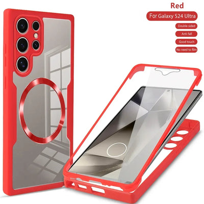 PureGuardCases 360° Full-Body Clear Case for Samsung Galaxy