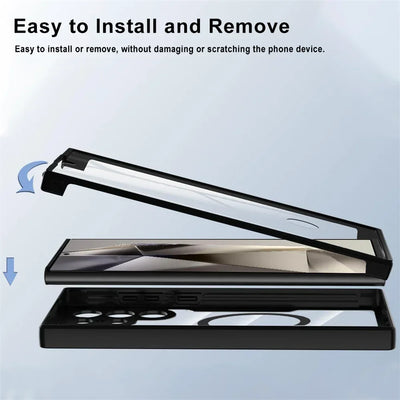 PureGuardCases 360° Full-Body Clear Case for Samsung Galaxy
