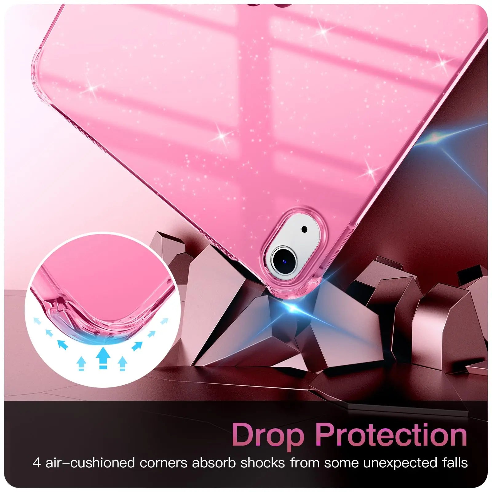 PureGuardCases Glitter Silicone Case for iPad