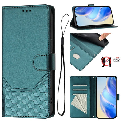 3D Cube Wallet Case Galaxy S20-S26, Dark Green