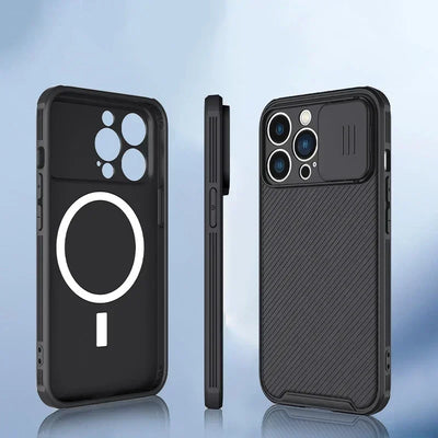 PureGuardCases Slide Camera Lens Magnetic iPhone Case – MagSafe Silicone Cover