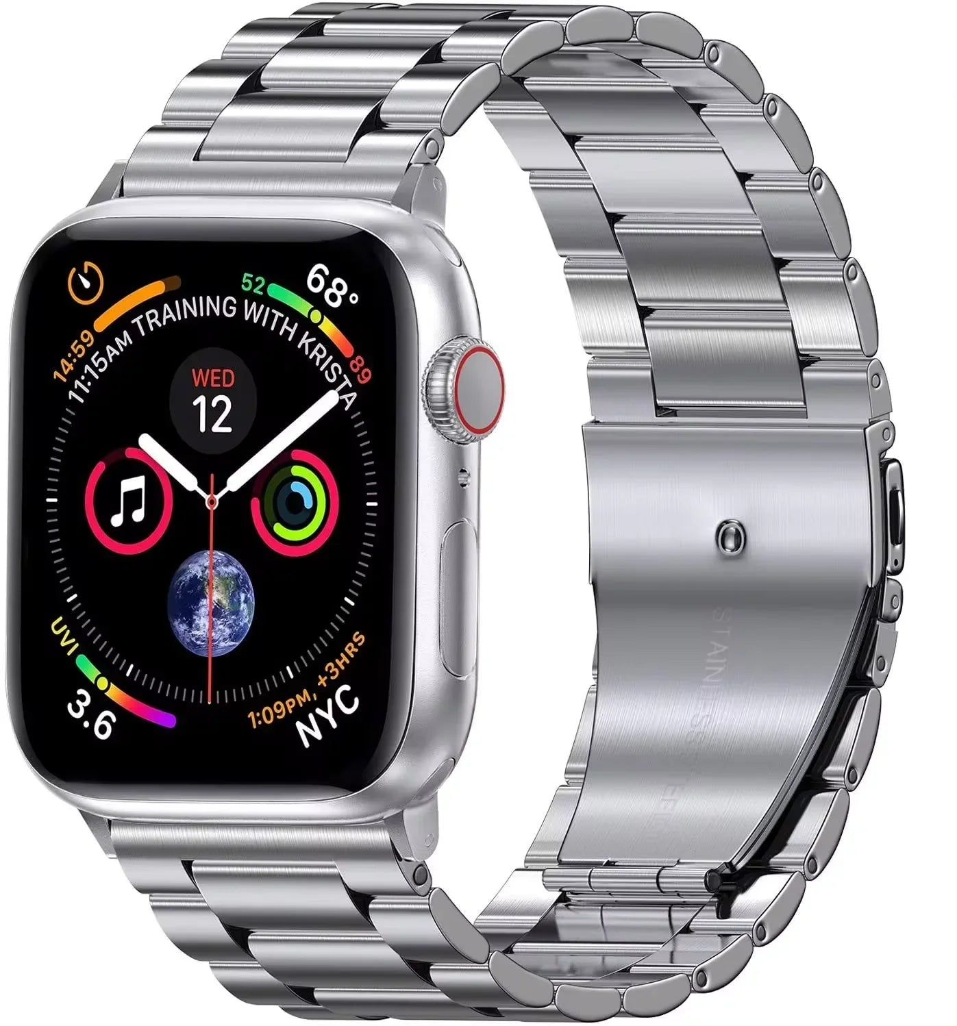 PureGuardCases Luxury Stainless Steel Band for Apple Watch