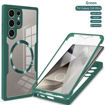 PureGuardCases 360° Full-Body Clear Case for Samsung Galaxy