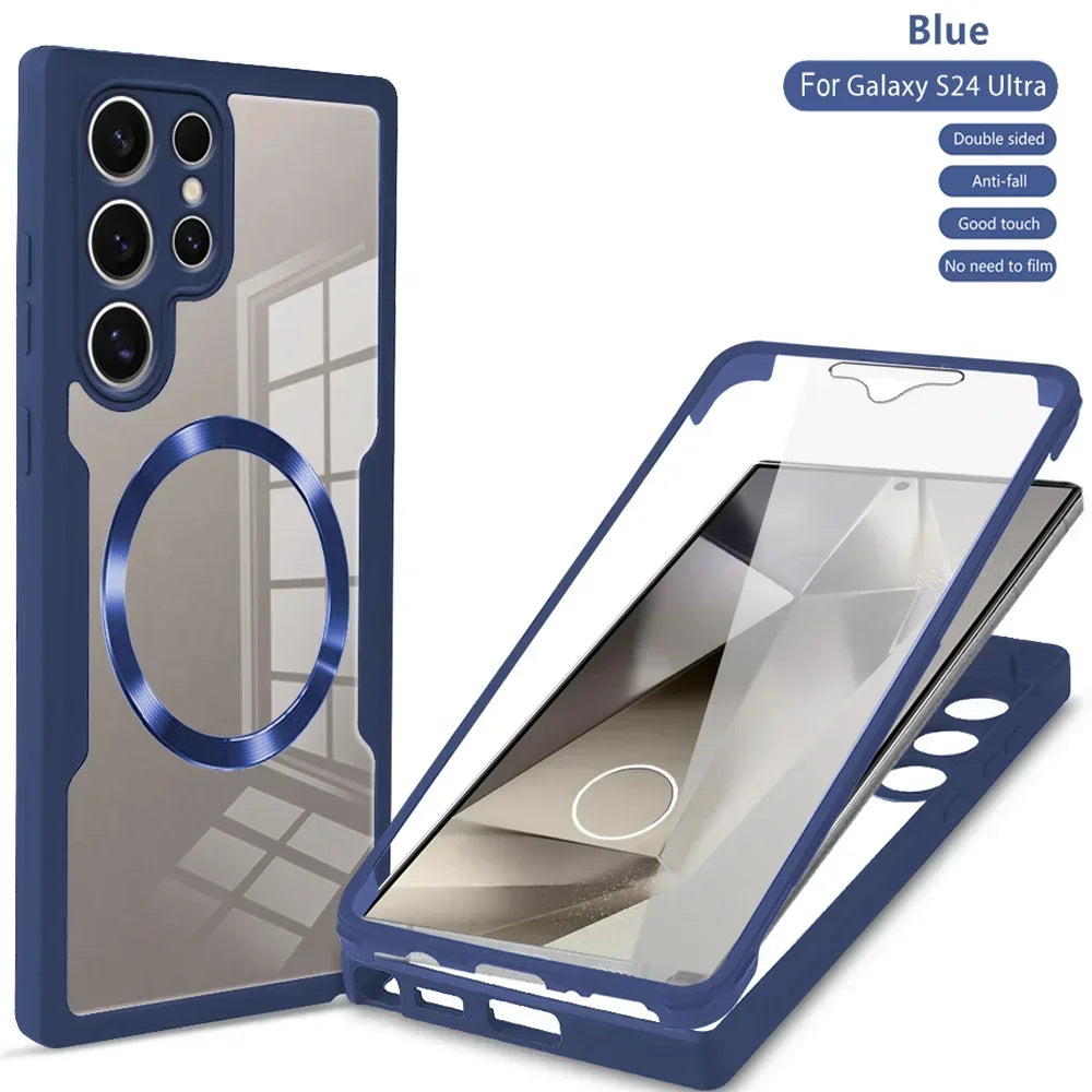 PureGuardCases 360° Full-Body Clear Case for Samsung Galaxy