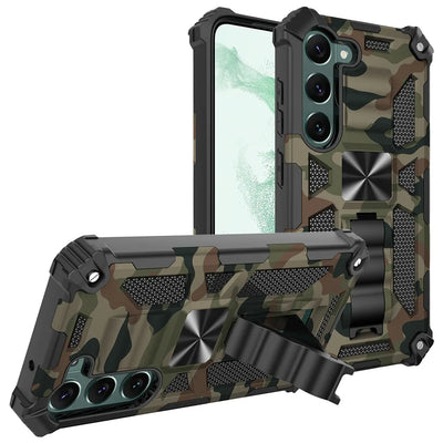 PureGuardCases Camouflage Armor Kickstand Case for Samsung Galaxy