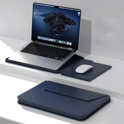 PureGuardCases Leather Laptop Sleeve with Stand for MacBook & Laptops
