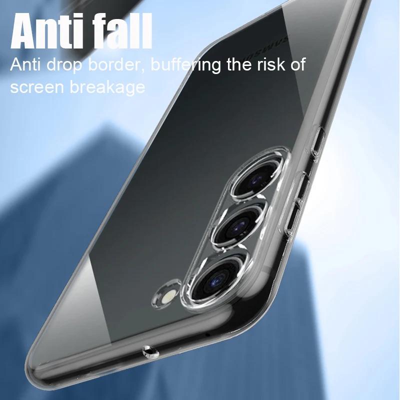 Raised 0.5mm camera lens lip and front screen bezel on the clear Samsung Galaxy S series TPU case